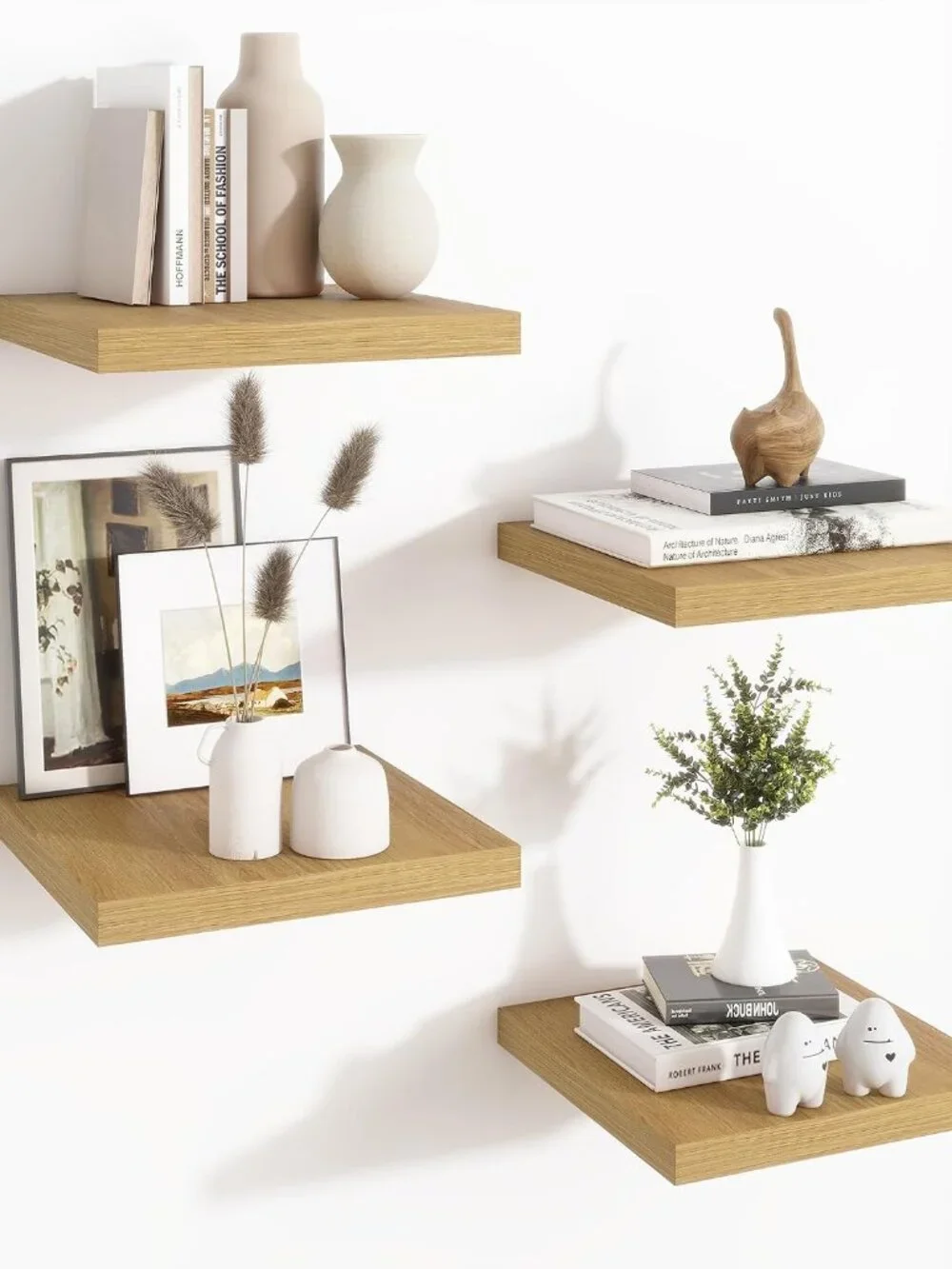 Floating Shelves 12 Inch Square With Invisible Brackets Small Wall Shelf 4 PCS F